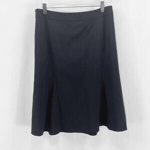 KATE HILL Black Vintage 90's A-Line Wool Mini Skirt